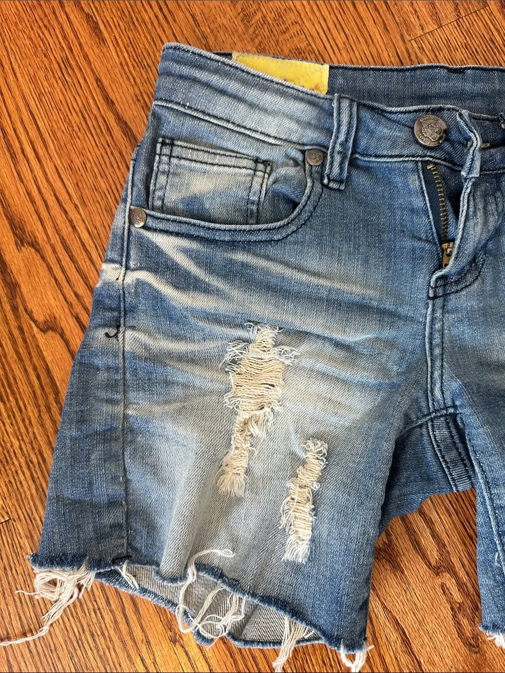 Distressed Blue Denim Women's Shorts